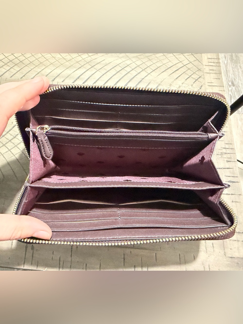 kate spade Two-Tone Wine and Blush Crossbody with Matching Wallet - Picture 9 of 10